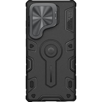 Nillkin CamShield Armor Prop Magnetic - Hoesje Geschikt voor Samsung Galaxy S25 Ultra - Compatibel met MagSafe en Qi2 - Back Cover met Camera Bescherming / Standaard - Zwart