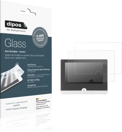 dipos – 2x Matte Pantserfolie geschikt voor URPIZY 0109 Türspion Display | 9H Screenprotector