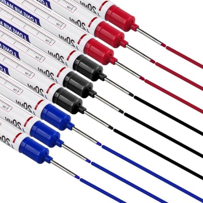 Set van 9 Grote Markers, 20 mm Watervaste Markers in Zwart, Roze en Pink voor Creatief Gebruik