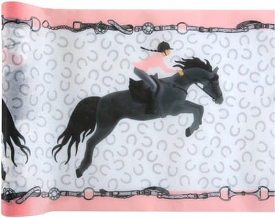 SANTEX - Non-woven tafelloper paardrijden 5 m x 30 cm ruiter en paard