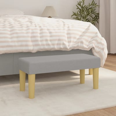 vidaXL - Bankje - 70x30x30 - cm - stof - lichtgrijs