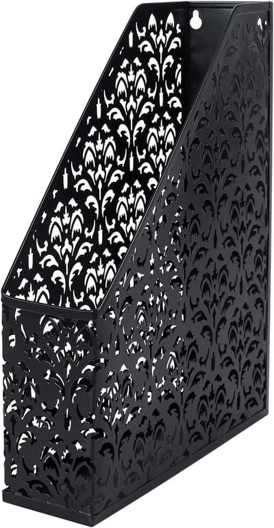 Desktop Metal Desk Tidy A4 Bestandenhouder en Papieren Organizer voor Tijdschriften en Documenten, Zwart
