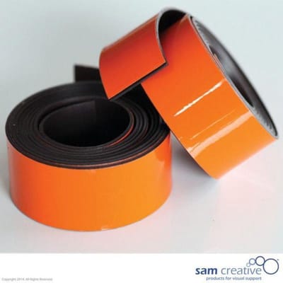 Sam Creative Magneetband 20mm - Whiteboard - Oranje - 2 rollen