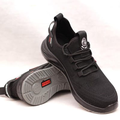 Chaussures d'assurance travail Semelle solide Respirantes Plastique Acier Embout Sac Anti-écrasement et Anti-perforation Isolantes Chaussures de travail pour hommes 35