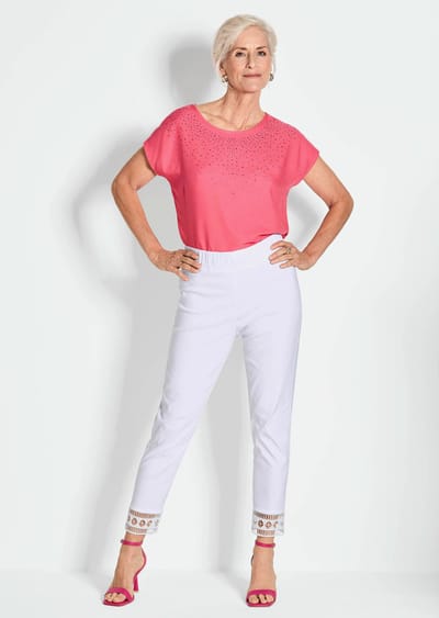 Goldner Pantalon met steek Vrijetijdsbroek LOUISA met puntige zoom