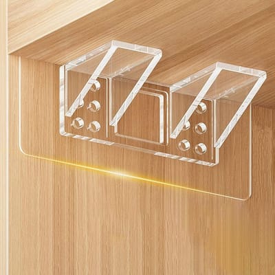 Famanu – Set van 6 grote zelfklevende plankhouders, dubbele rij, versterkt ontwerp voor stevige bevestiging