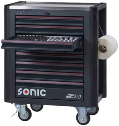 Sonic Next S9 gevulde gereedschapswagen 384-delig, 8 laden, 4 wielen, slot, 900 kg, 83,3 x 51 x 103,6 cm