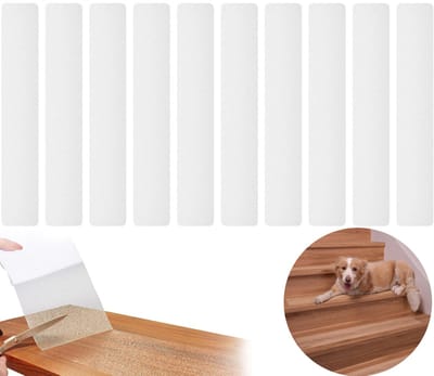 Transparante antislip strips - 10 stuks - Anti slip trap strip - 81 x 10 cm - Antislip Tape - Grip Trap Stickers - Veiligheidsstrips - Zelfklevende - Antislip ondertapijt - Voor trappen en vloeren - Sterke grip - Voor kinderen, ouderen en huisdieren
