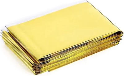 Isolatiedeken | Reddingsdeken | Isoleerdeken | goud/zilver (1,6 x 2,1 meter) | set van 4 stuks