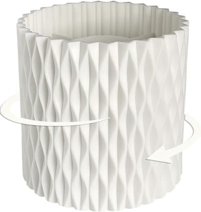 Pennenbakje - pennenhouder -pennenbakje - Draaibare pennenhouder - 5 sleuven - unieke witte bureau-organizer - esthetische bureau-accessoires en -benodigdheden voor vrouwen en meisjes - pennenbakje voor op kantoor en thuis - kunstbenodigdheden（wit）