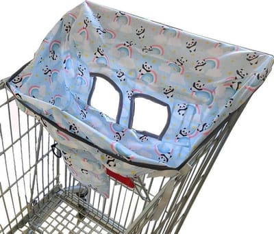 Hoge Stoelhoes Zitkussen voor Kinderstoel en Winkelwagen - Panda Patroon