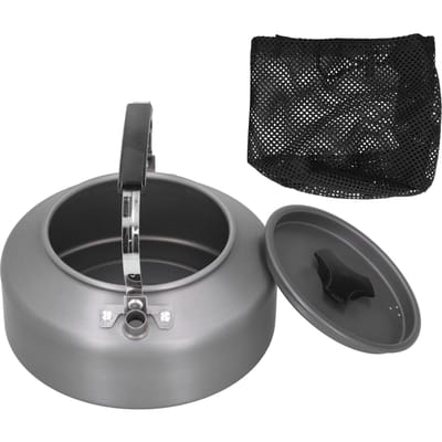 1.6L Draagbare Camping Koffie Thee Pot Buiten Vissen Wandelen Barbecue Ketel Pot (Zwarte Handgreep) black