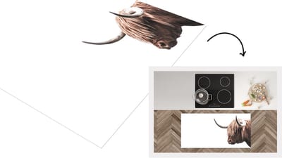 Keukenloper - Loper keuken - Schotse hooglander - Koeien - Hoorn - 120x60 cm - Keukenloper vinyl