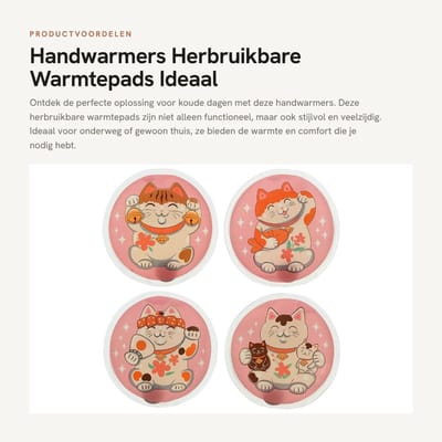 Dailygoods- Handwarmers Oplaadbaar - Herbruikbare Warmtezakjes - Warmteknikkussens - Set van 4 - Zachte Hoes van 100% Kunststof - Tot 55 Graden