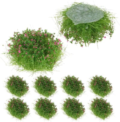 Miniatuurgras Polletjes - Kunstgras Mos - Modelbouw Diorama - Realistische Decoratie - 10 Stuks - Groen