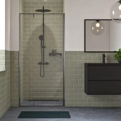 Sealskin - Douchedeur Contour 100 X 200cm - Mat Grijs Profiel - 6 Mm Helder Glas