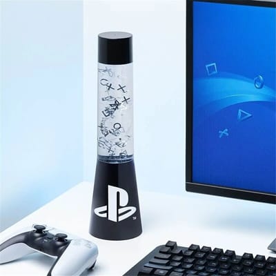 PlayStation Glitter Liquid Flow Lamp met Zwevende Controllericonen – Officieel Gelicentieerde Sony Merchandise, Nachtlamp & Gamekamer Decoratie- Paladone
