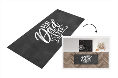 Keukenloper - Loper keuken - Papa - Spreuken - Best dad ever - Quotes - 120x50 cm - Keukenloper vinyl