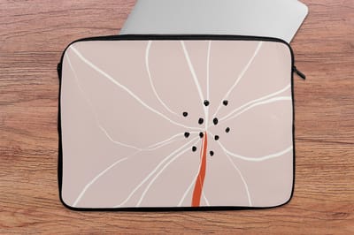 Laptophoes - Bloem - Pastel - Abstract - Laptop case - Laptop - 13 Inch - Back to school spullen - Schoolspullen jongens en meisjes middelbare school - Macbook air hoes - Chromebook sleeve