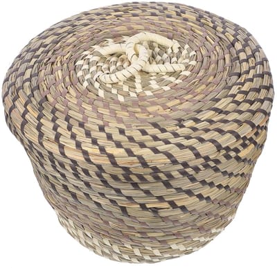 Prullenbak - Afvalmand Mand - Huis Organiseren - Vintage Rotan Design - 29 cm Hoog - Natuurlijk
