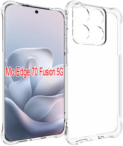 MobyDefend Hoesje - Geschikt voor Motorola Edge 70 Fusion - Transparante Shockproof TPU Backcover - Verstevigde Hoeken - Volledig Doorzichtig