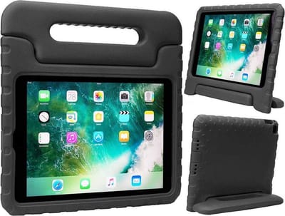 Kinderhoes voor iPad 9.7 - Duurzaam Kids Case - Zwart - Schokabsorberend met Standfunctie