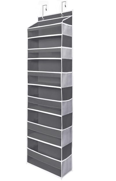 carmdering - 6-Laags Hangende Opbergzak - Deur Organizer - Grote Wand Opbergzak - Multifunctionele Kast Organizer - Donkergrijs