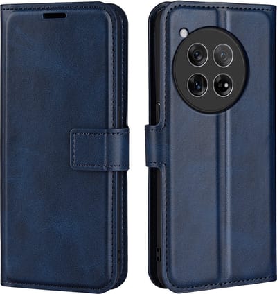 Coverup Hoesje - Geschikt voor OnePlus 12 Hoesje - Coverup Deluxe Book Case - Blauw