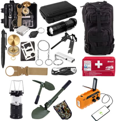 Noodpakket - Survival Kit - Nood Situatie - Overleving Pakket - Nood Radio - Nood Zaklamp - Ramp Rugzak - Rheme