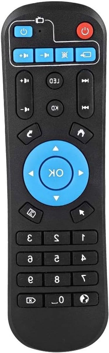 Set Top Box Afstandsbediening, Vervangende Afstandsbediening voor T95Z Plus, T95U Pro en QBOX - Geschikt voor Streaming en Media Spelers