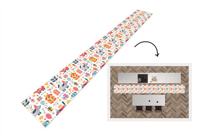 Keukenloper - Keukenmat - Patronen - Verjaardag - Hond - 400x50 cm - Keuken vloerkleed