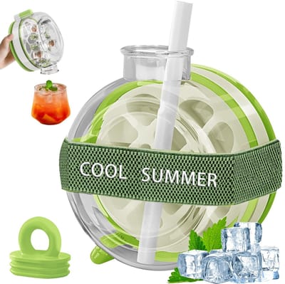 Dailygoods- Ijsfles 2-in-1 - Waterfles - Aanraakloos - Ijsbak - Duurzaam - Lichtgewicht