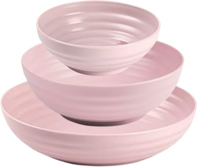 Plasticforte Kommetjes/schaaltjes - 12x stuks - dessert/ontbijt/soep - kunststof - Oudroze