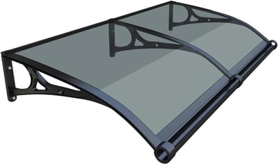 Deurluifel Aluminium - Buitenschuilplaats - Bescherming Entree - Weerbestendig Afvoersysteem - 60 x 150 cm - Grijs