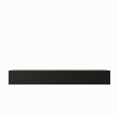 TV-kast Nicole 300 (3x100) cm (artisan + zwart)