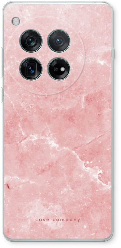Case Company® - Hoesje geschikt voor OnePlus 12r hoesje - Roze marmer - Soft Cover Telefoonhoesje - Bescherming aan alle Kanten en Schermrand