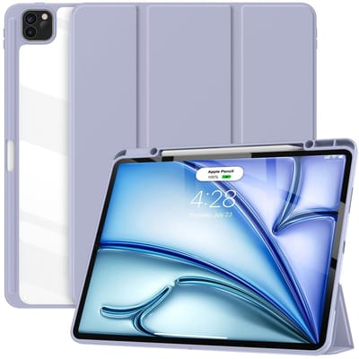 Solidenz Hoes - Geschikt voor iPad Air 13 inch (M4 / M3 / M2) - Case Met Autowake - Hoesje Met Pencil Houder - Lavendel