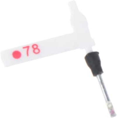 Draaitafel Naald - Vervangende Stylus - Platen Afspelen - Dual Moving Stylus - 8x8x1 cm - Wit Zwart