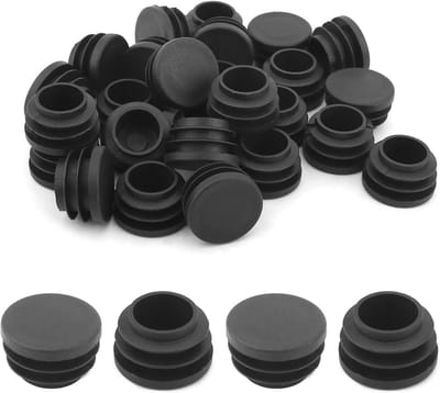 Plastic Pluggen Rond - Doppen Buis - Vloer Beschermen - Duurzame Constructie - 22mm Doorsnede - Zwart