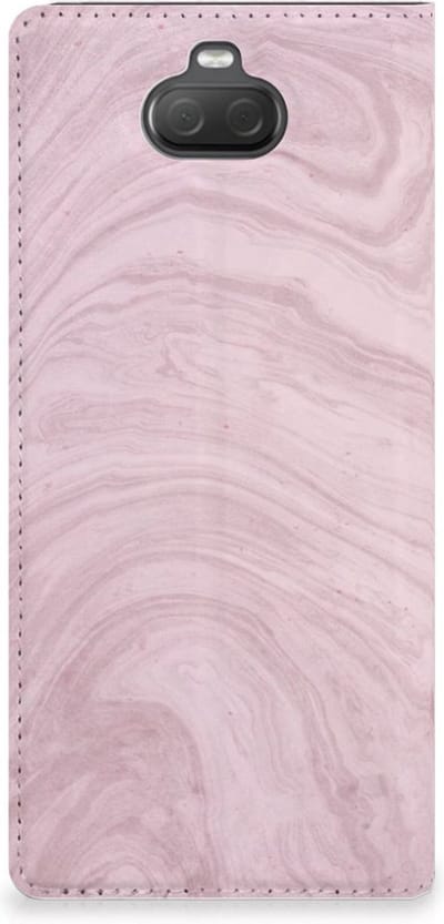 Sony Xperia 10 Plus Standcase Marble Pink - Origineel Cadeau Vriendin