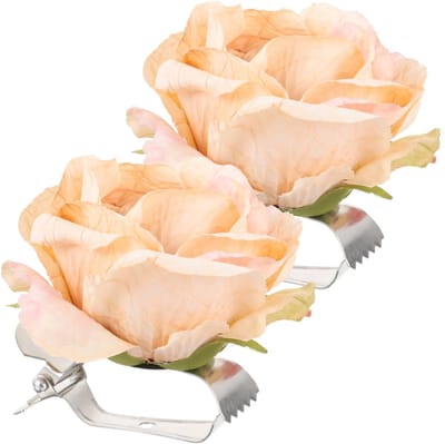 Dailygoods- Gordijnclip 2 Stuks - Gordijnhouder - Draperie Clip - Kunststof - Bloemenpatroon - Sterke Klemkracht