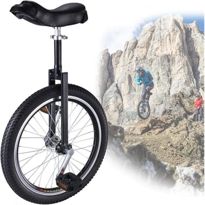 Eenwieler - Monowiel - Buitenrijden - Verstelbaar zadel - 18 inch - Zwart