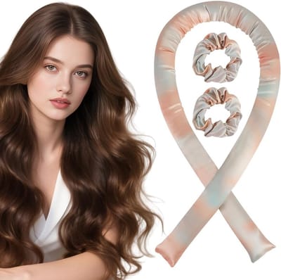 Set van 3 Heatless Curlers voor Volume en Krullen, DIY Haarrollers voor Lang en Middellang Haar, Ideaal voor Zachte Satijnen Krullen