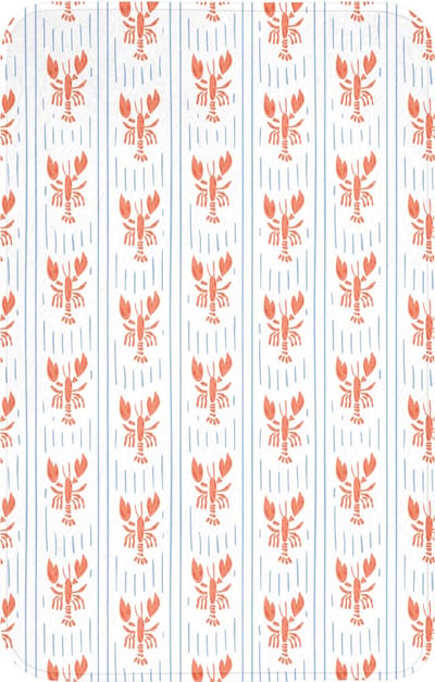WC mat 50x80 cm - Antislip - Meer – Hummer – Orange – Blau - Toiletmat - Vloermat - Douchemat - Toilet tapijt - Toiletmatten