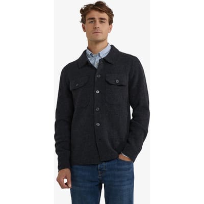 McGregor Fashion Button Cardigan Dark Grey Melange Maat: XXL | Lichte Jassen Outlet | Heren | Grijs