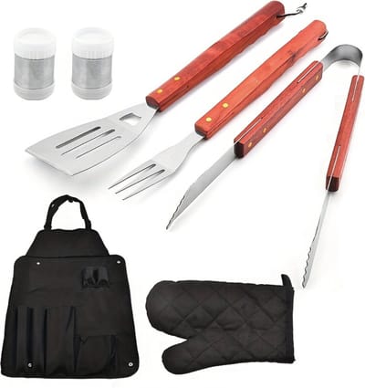 Livano Barbeque Set - Barbecueset - Barbecue - Barbecues - BBQ - Tangenset - Vleeset - Accessoires - Zomer - Grill Set - 6 stuks