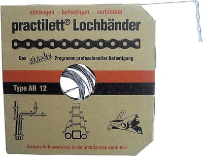 Gatenband - Bevestigingsband - Bevestigen van objecten - Verzinkt kunststof gecoat - 10 meter rol - Zwart