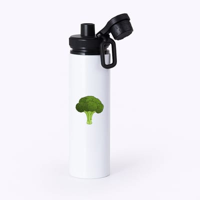 Hacebo® - Brocoli waterfles met draaidop zwart - Groente - Groente liefhebbers - kool - gezond eten - water fles - 850ML