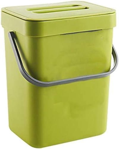 Prullenbak met deksel - Afvalbak Hangend - Ruimte Besparen - Geurremmend Ontwerp - 3 Liter - Groen