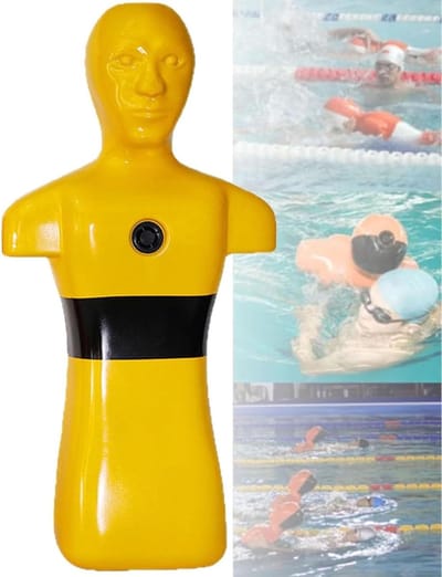 Trainingsdummy - Reddingspop - Waterredding Oefenen - Zelfnivellerend - 100 cm - Geel